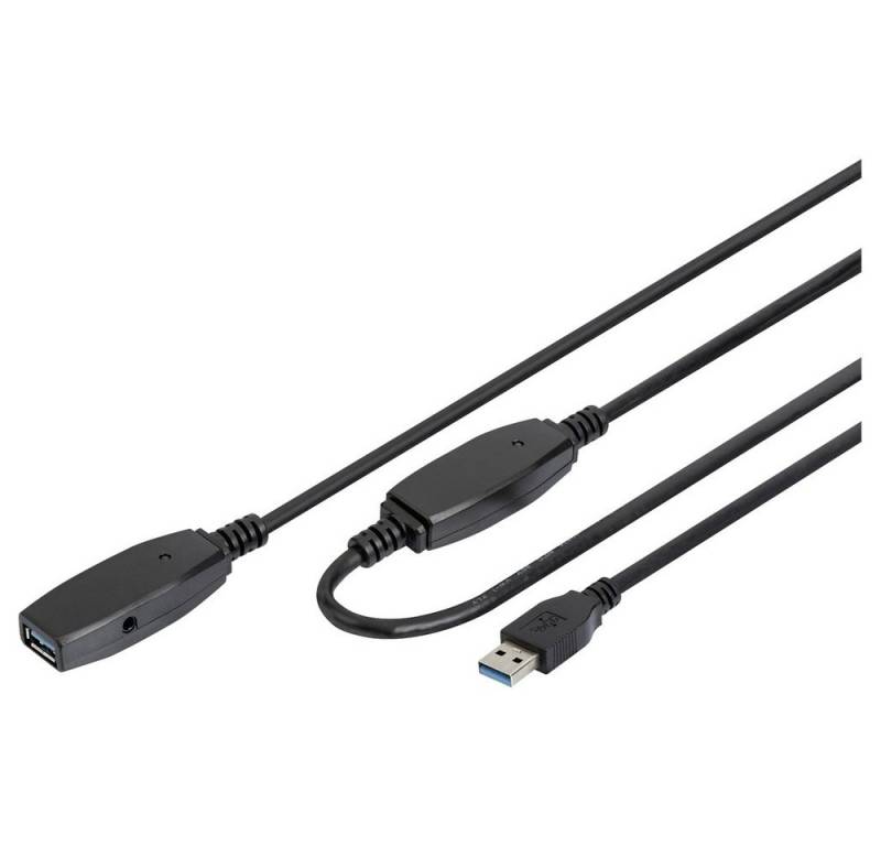 Digitus Digitus USB-Kabel USB 3.2 Gen1 (USB 3.0 / USB 3.1 Gen1) USB-A Stecker, USB-Kabel, (1500.00 cm) von Digitus