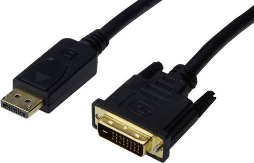 Digitus DisplayPort / DVI Adapterkabel DisplayPort Stecker, DVI-D 24+1pol. Stecker 1.80m Schwarz AK- von Digitus