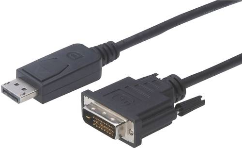 Digitus DisplayPort / DVI Adapterkabel DisplayPort Stecker, DVI-D 24+1pol. Stecker 2.00m Schwarz DB- von Digitus