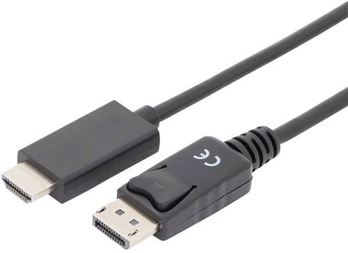 Digitus DisplayPort / HDMI Adapterkabel DisplayPort Stecker, HDMI-A Stecker 1.00m Schwarz AK-340303- von Digitus