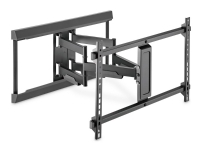 Digitus Full Motion TV-Wandhalterung (37-80), 200 x 100 mm, 600 x 400 mm, -10 - 5°, -60 - 60°, Stahl, Schwarz von Digitus