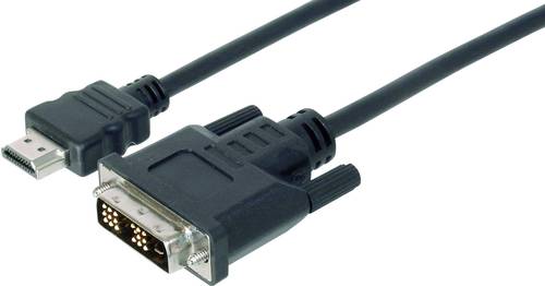 Digitus HDMI / DVI Adapterkabel HDMI-A Stecker, DVI-D 18+1pol. Stecker 2.00m Schwarz AK-330300-020-S von Digitus