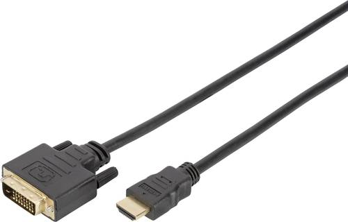 Digitus HDMI / DVI Adapterkabel HDMI-A Stecker, DVI-D 18+1pol. Stecker 2.00m Schwarz DB-330300-020-S von Digitus