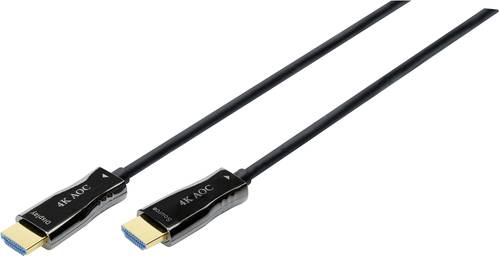 Digitus HDMI / Glasfaser Anschlusskabel HDMI-A Stecker, HDMI-A Stecker 10.00m Schwarz AK-330125-100- von Digitus