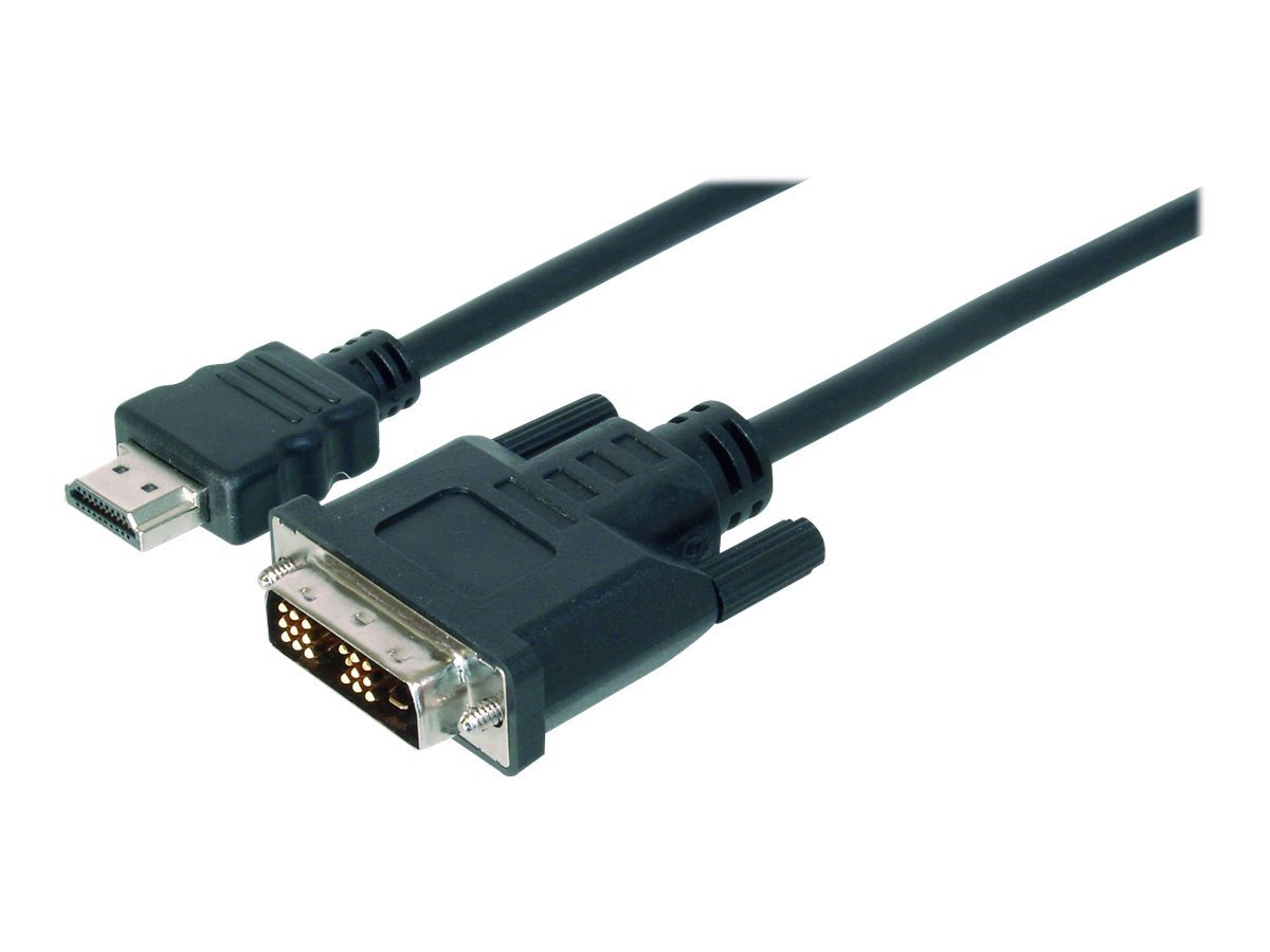 Digitus HDMI /DVI Adaperkabel schwarz St.>St. 2m HDMI-Kabel von Digitus