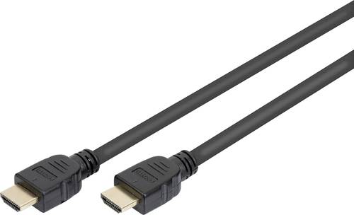 Digitus HDMI Anschlusskabel HDMI-A Stecker, HDMI-A Stecker 2.00m Schwarz AK-330124-020-S vergoldete von Digitus