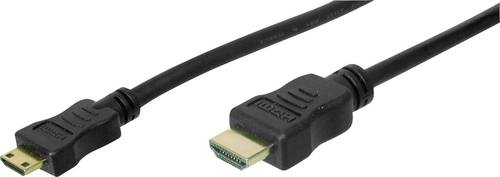 Digitus HDMI Anschlusskabel HDMI-A Stecker, HDMI-Mini-C Stecker 3.00m Schwarz AK-330106-030-S vergol von Digitus
