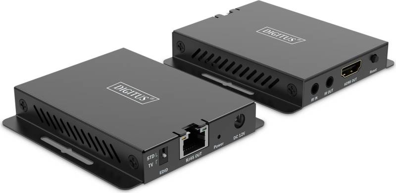 Digitus HDMI Extender Set - 4K/120Hz - 40 m - 3840 x 2160 Pixel - AV-Sender & -Empfänger - 40 m - Kabelgebunden - Schwarz - HDCP (DS-55342) von Digitus