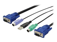 Digitus KVM-Kabel USB für KVM-Konsolen, 1,8 m, PS/2, PS/2, VGA, Schwarz, USB von Digitus