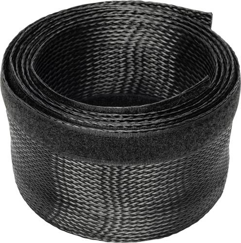 Digitus Kabel-Bündelschlauch Polyester Schwarz flexibel (L x B x H) 2000 x 85 x 3mm 1 St. DA-90507 von Digitus