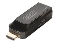 Digitus Mini HDMI Extender Set, 1920 x 1080 Pixel, Netzwerksender & -empfänger, 50 m, Schwarz von Digitus