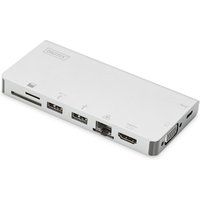 Digitus Multiport Travel Docking Station USB Typ-C 8-Port silber DA-70866 von Digitus