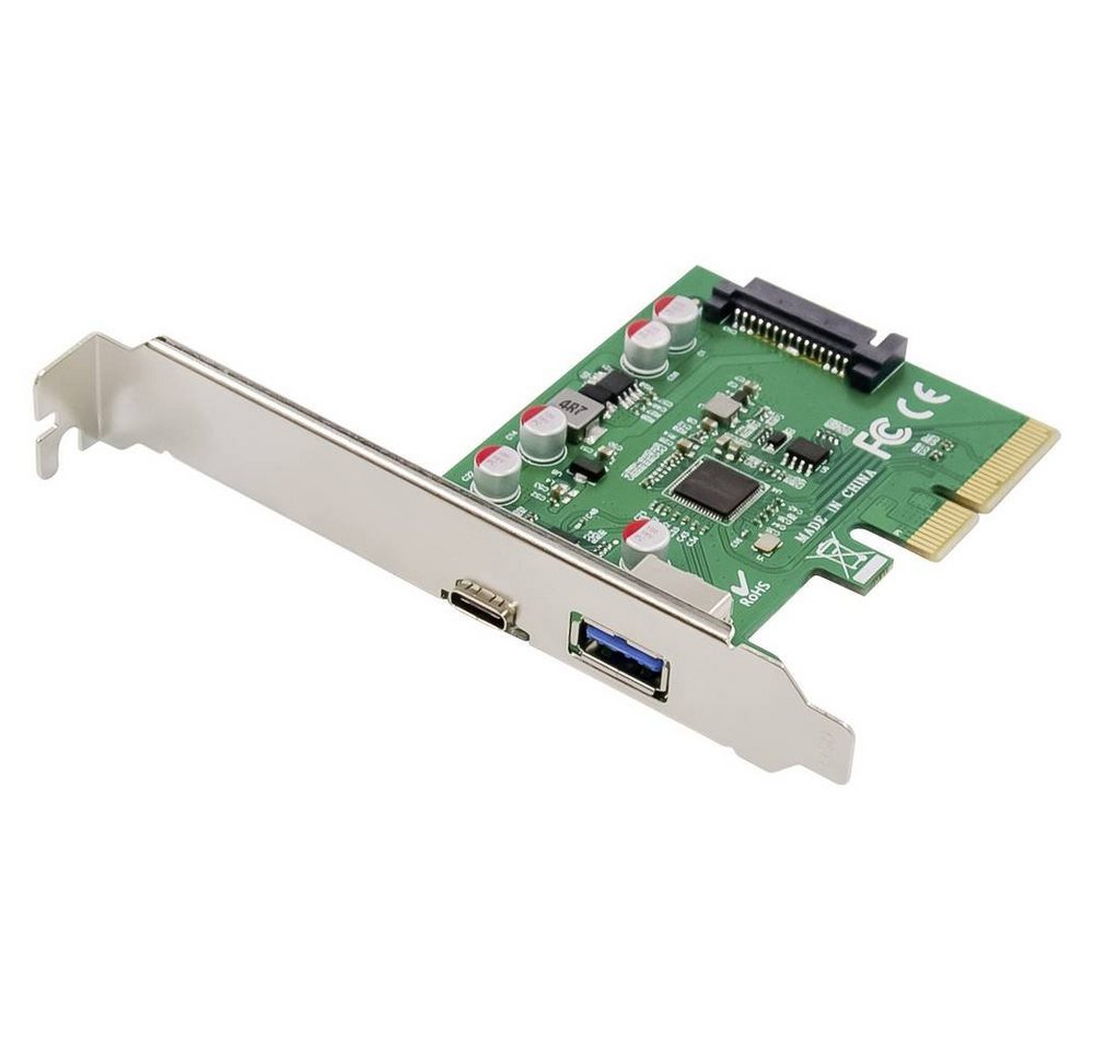 Digitus PCIe Karte, USB Type-C™ + USB A Modulkarte, inkl. Low-Profile Slotblech von Digitus