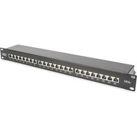 Digitus Patch Panel 48,3cm 19Zoll 24Port Cat6 geschirmt schwarz von Digitus