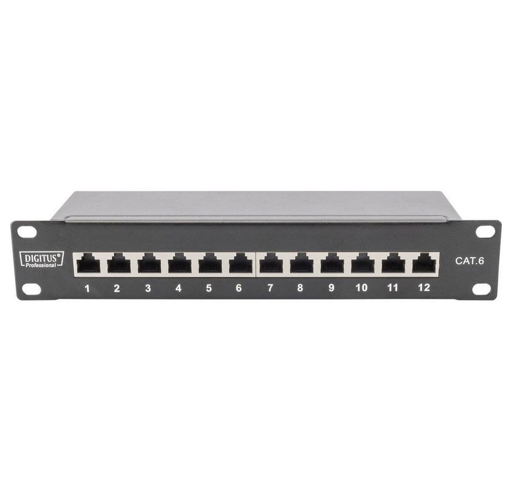 Digitus Professional 12 Port CAT 6, Klasse E, Desktop Netzwerk-Patch-Panel von Digitus