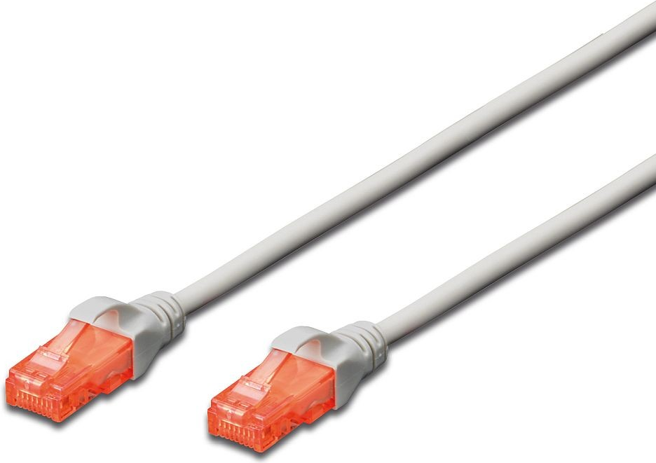 Digitus Professional - Patch-Kabel - RJ-45 (M) bis RJ-45 (M) - 2 m - UTP - CAT 6 - IEEE 802.3 - halogenfrei, geformt, ohne Haken - Grau (DK-1617-020) von Digitus