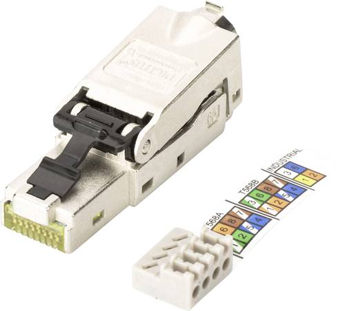 Digitus RJ45 Netzwerk Steckverbinder CAT 6a, Unbestückt [1x LSA, Schneid-Klemm, Schnellanschluss - von Digitus