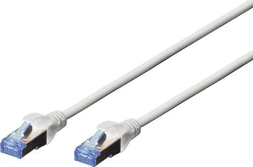 Digitus RJ45 Netzwerkkabel, Patchkabel CAT 5e SF/UTP 5.00m Grau UL-zertifiziert 1St. von Digitus