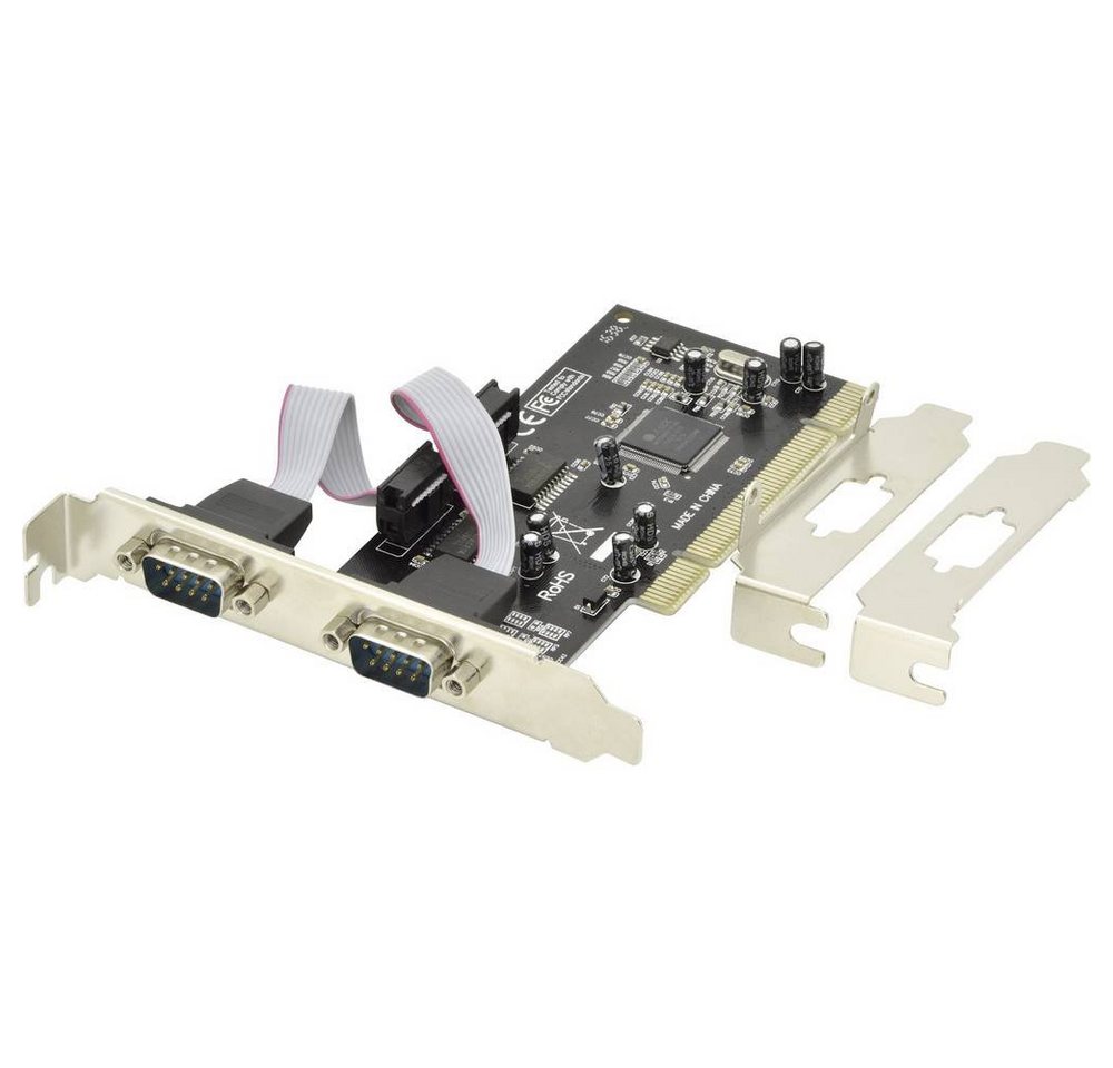 Digitus Serielle I/O PCI Karte, 2-Port, 2x DSUB 9, Modulkarte, inkl. Low-Profile Slotblech von Digitus