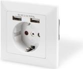 Digitus Socket with 2 USB ports - Netzteil (Stromversorgung, 2 x USB) - weiß, RAL 9003 (DA-70613) von Digitus