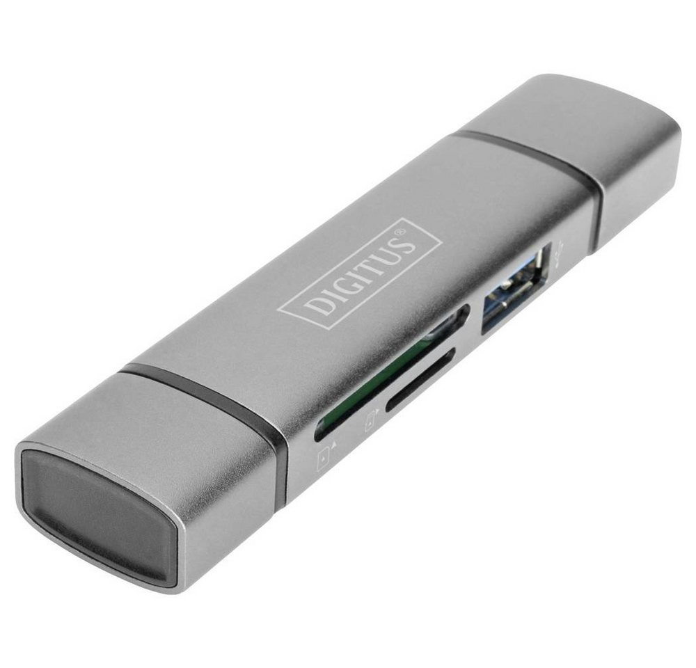 Digitus Speicherkartenleser Combo Card Reader Hub (USB-C®+USB-A), 1x SD, 1x von Digitus