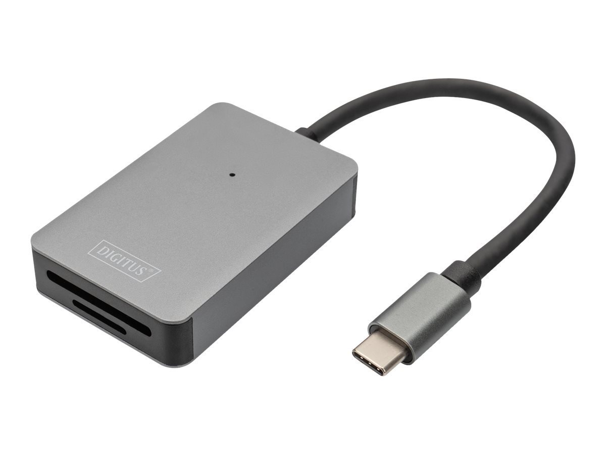 Digitus Speicherkartenleser DIGITUS USB-C Card Reader 2 Port UHS-II SD4.0 TF4.0 300Mb/s von Digitus