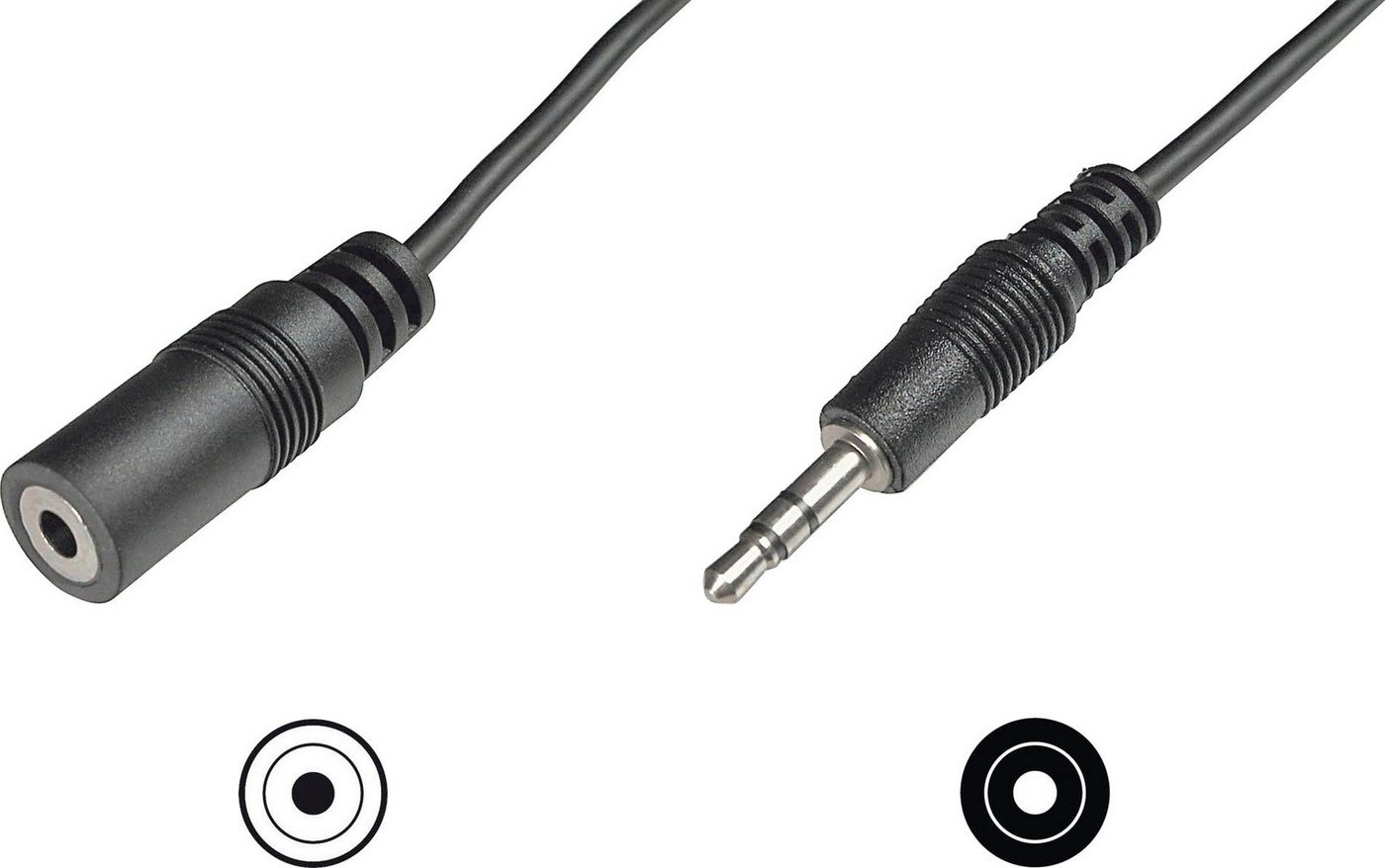 Digitus Stereo Verlängerungskabel Audio-Kabel, 3,5-mm-Klinke, 3,5-mm-Klinke (500 cm) von Digitus