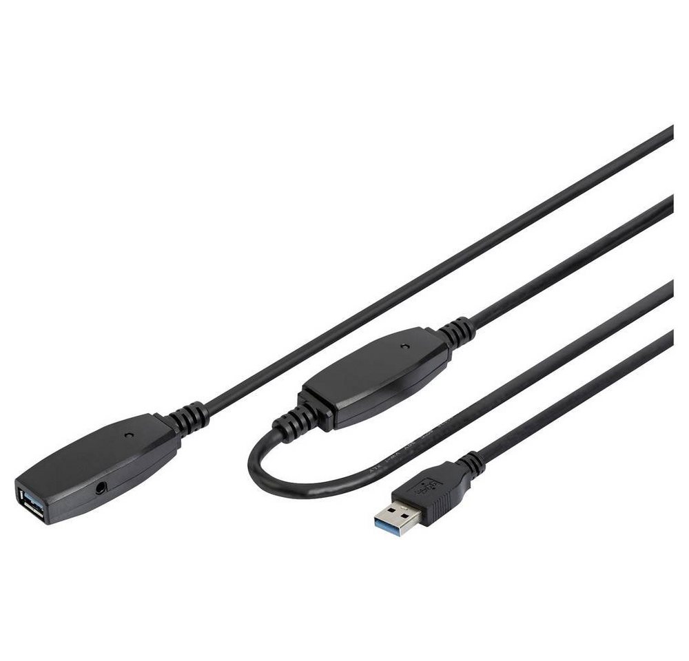 Digitus USB 3 Aktives Verlängerungskabel Länge: 10 m USB-Kabel, Geschirmt, doppelt geschirmt Digitus USB 3 Aktives Verlängerungskabel Länge: 10 m USB-Kabel, Geschirmt, doppelt geschirmt von Digitus