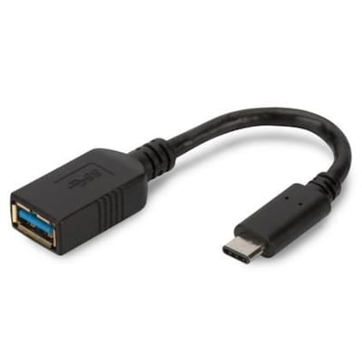 Digitus USB 3.1 Kabel 0,15m Typ-C zu Typ-A OTG St./Bu. schwarz von Digitus