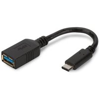 Digitus USB 3.1 Kabel 0,15m Typ-C zu Typ-A OTG St./Bu. schwarz von Digitus