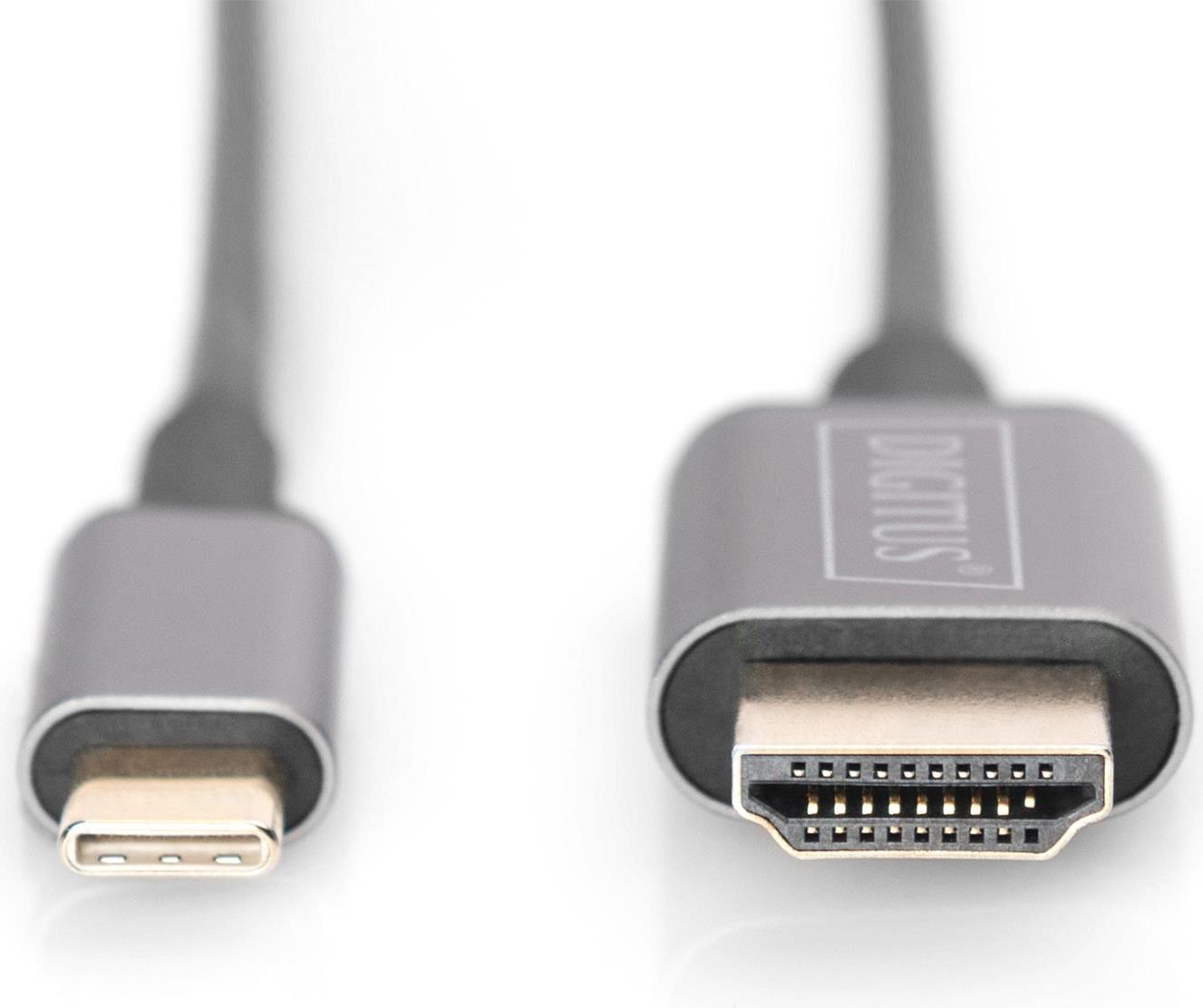 Digitus USB-C - HDMI Video-Adapterkabel - UHD 4K / 60 Hz (DB-300330-020-S) von Digitus