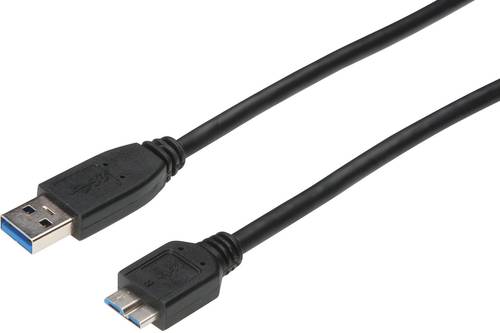 Digitus USB-Kabel USB 3.2 Gen1 (USB 3.0 / USB 3.1 Gen1) USB-A Stecker, USB-Micro-B 3.0 Stecker 1.00m von Digitus