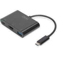 Digitus USB Typ-C auf HDMI Multiport Adapter 3-Port schwarz DA-70855 von Digitus