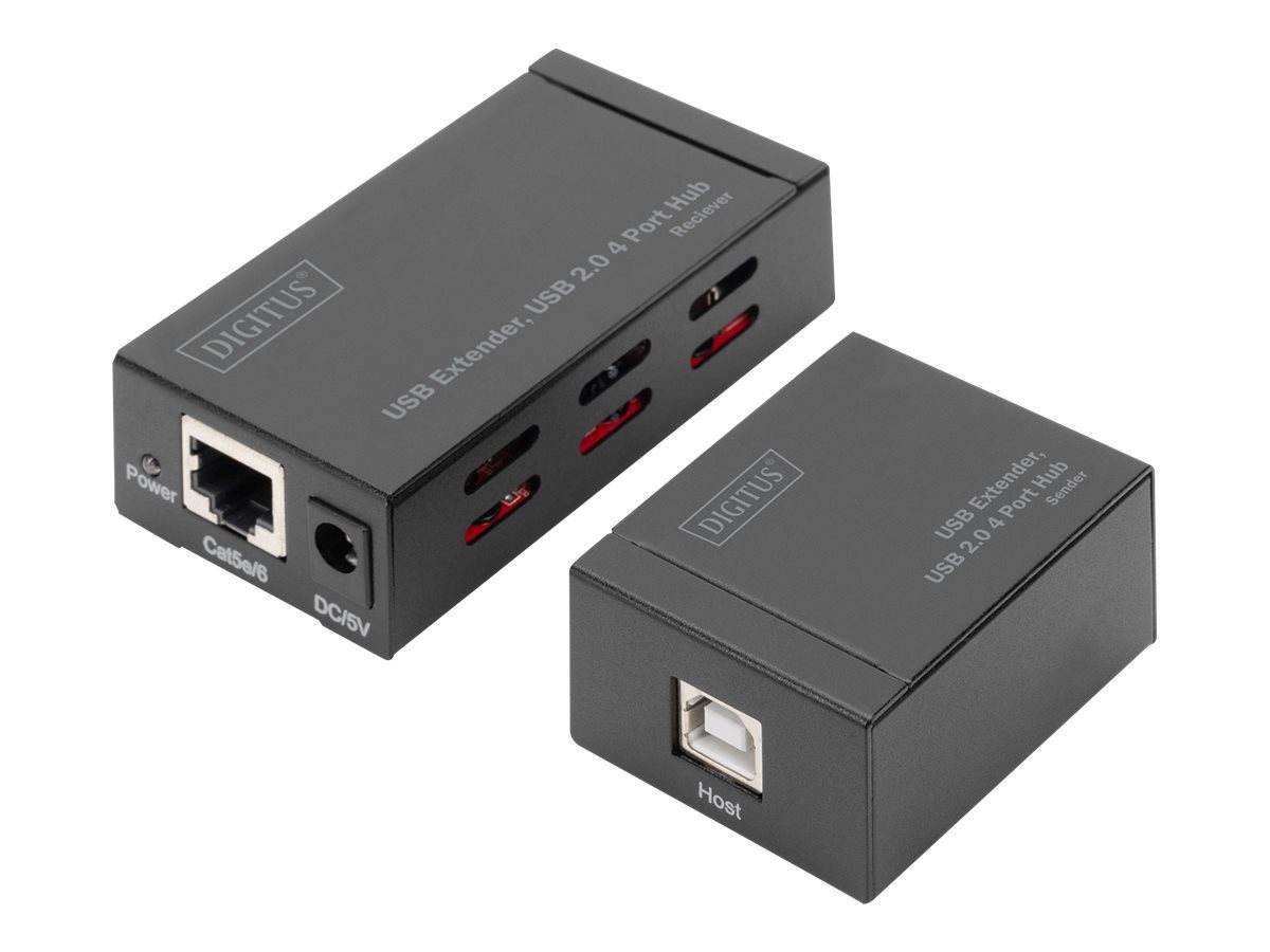 Digitus USB-Verteiler DIGITUS 4 Ports USB 2.0 Hub & Extender 50M for use with Cat5/5e/6 UTP von Digitus