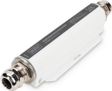 DIGITUS - PoE-Überspannungsschutz (Wandmontage) - Outdoor - 100 Watt - Ausgangsanschlüsse: 1 - weiß (DN-95425) von Digitus