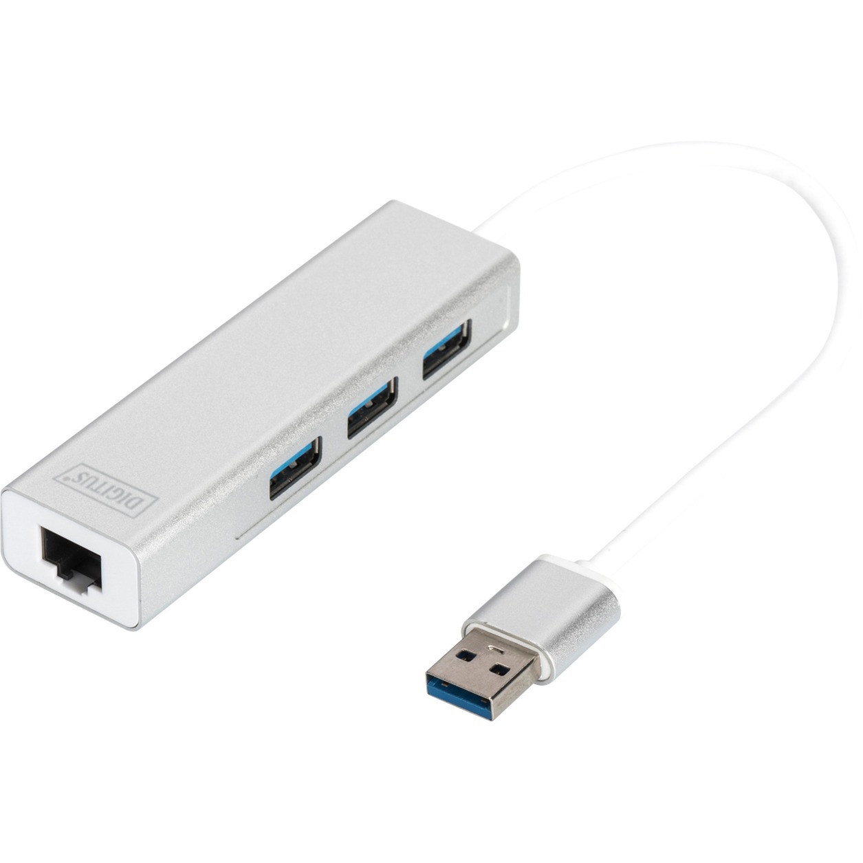 USB 3.0 3-Port Hub mit Gigabit LAN, USB-Hub von Digitus