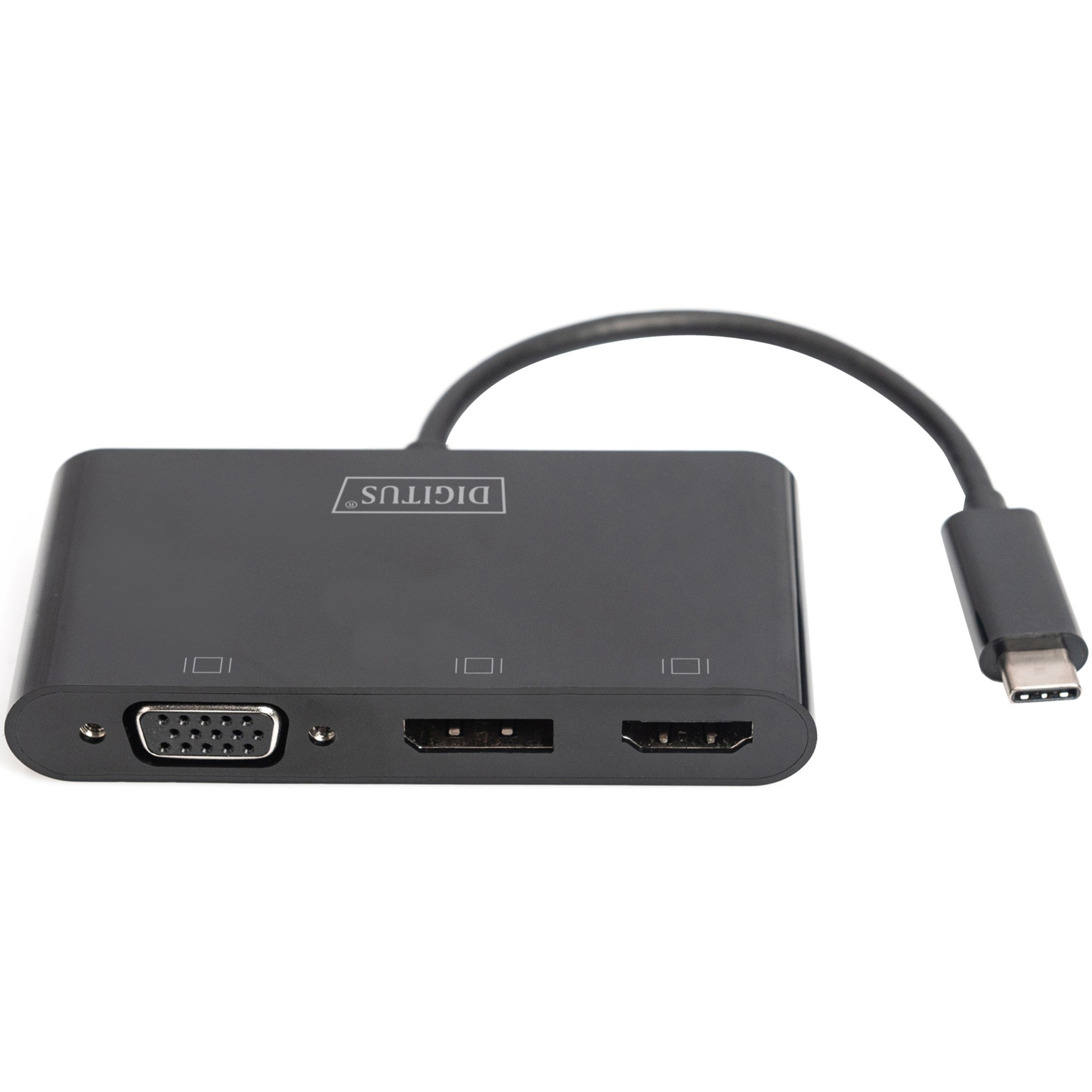 USB Adapter, USB-C Stecker > VGA + HDMI + DisplayPort Buchse von Digitus