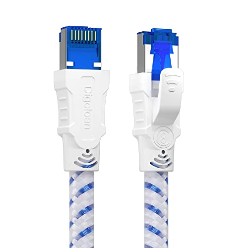 Lan Kabel 10meter, Cat 8 Netzwerkkabel Ethernet Kabel 10m, Gigabit Patchkabel 40Gbps 2000MHz S/FTP Hochgeschwindigkeit mit Rj45 Stecker für Ps5, Xbox, Switch, Laptop, Router, Schneller als Cat 6/Cat 7 von Digoloan