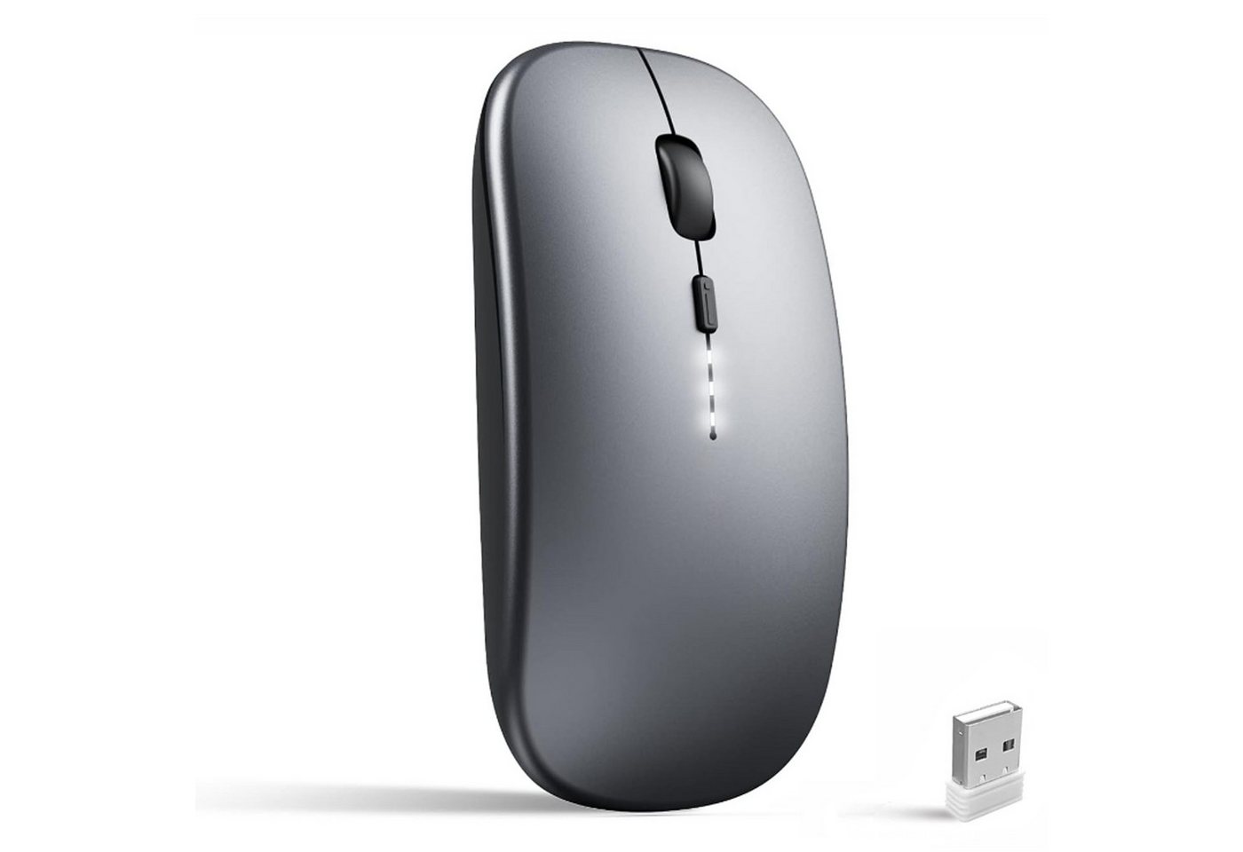 Diida Bluetooth PCMaus,wiederaufladbare kabellose Maus,geräuschloses Klicken Mäuse (Funk, kabelgebunden) von Diida
