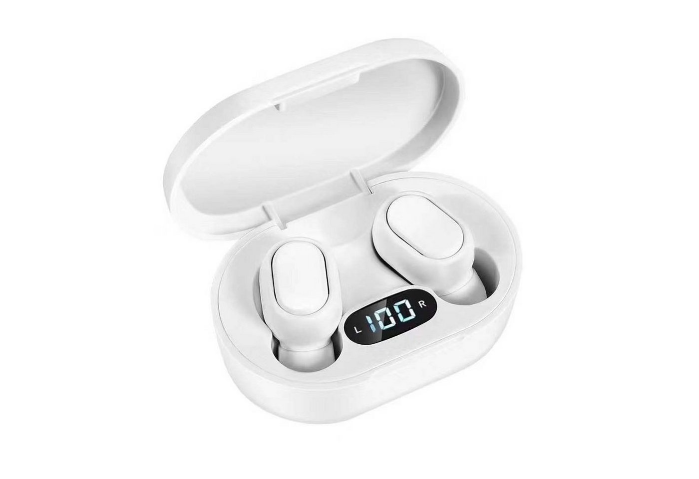 Diida Drahtloses Bluetooth-Sport-Headset,IPX4,mit atmungsaktivem Licht In-Ear-Kopfhörer (SiRi, LED-Power-Display,Sprachsteuerung,niedrige Latenzzeit für Spiele) von Diida