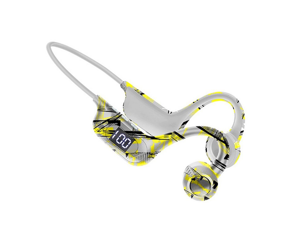 Diida Knochenleitungs-Headset, Drahtloses Bluetooth-Headset, Sport-Headset Bluetooth-Kopfhörer (5.3, mit Mikrofon, TF-Karte einlegen, digitale Anzeige, On-Ear-Headset) von Diida