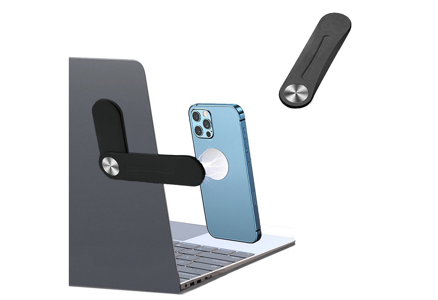 Diida Laptop-Seitenbildschirmerweiterung Telefonhalter, Handy-Zubehörhalter Handy-Halterung, (Magnetische Schrumpfhalterung für Tablet-Bildschirme) von Diida