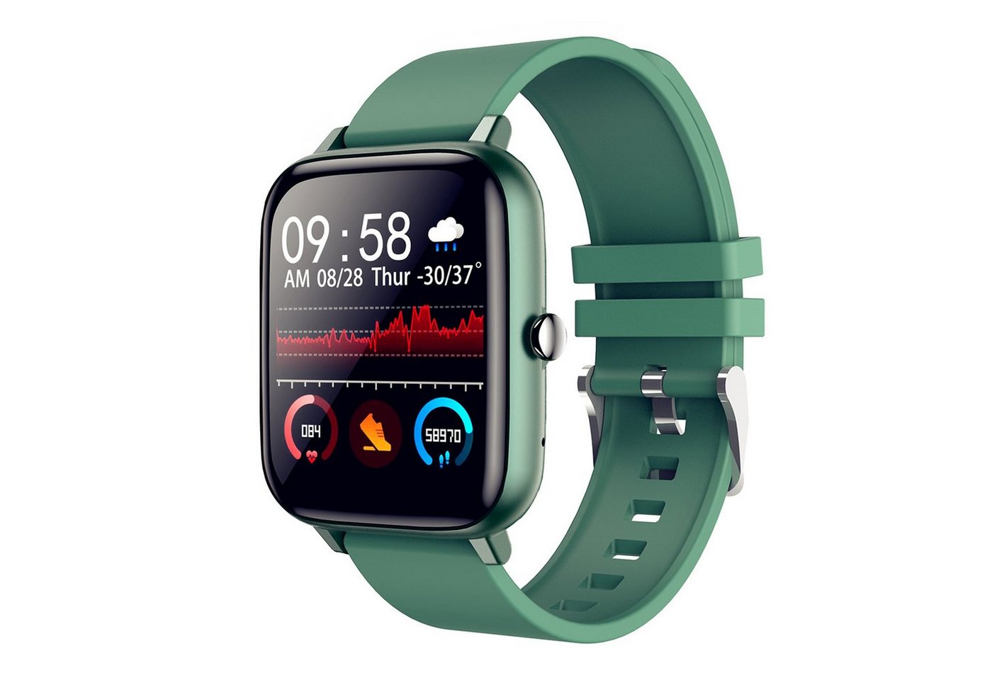 Diida P6 Smartwatch,Fitness-Uhren,Outdoor-Uhren,Bluetooth-Anrufe Smartwatch, Überwachung von Herzfrequenz, Blutdruck, Blutsauerstoff von Diida
