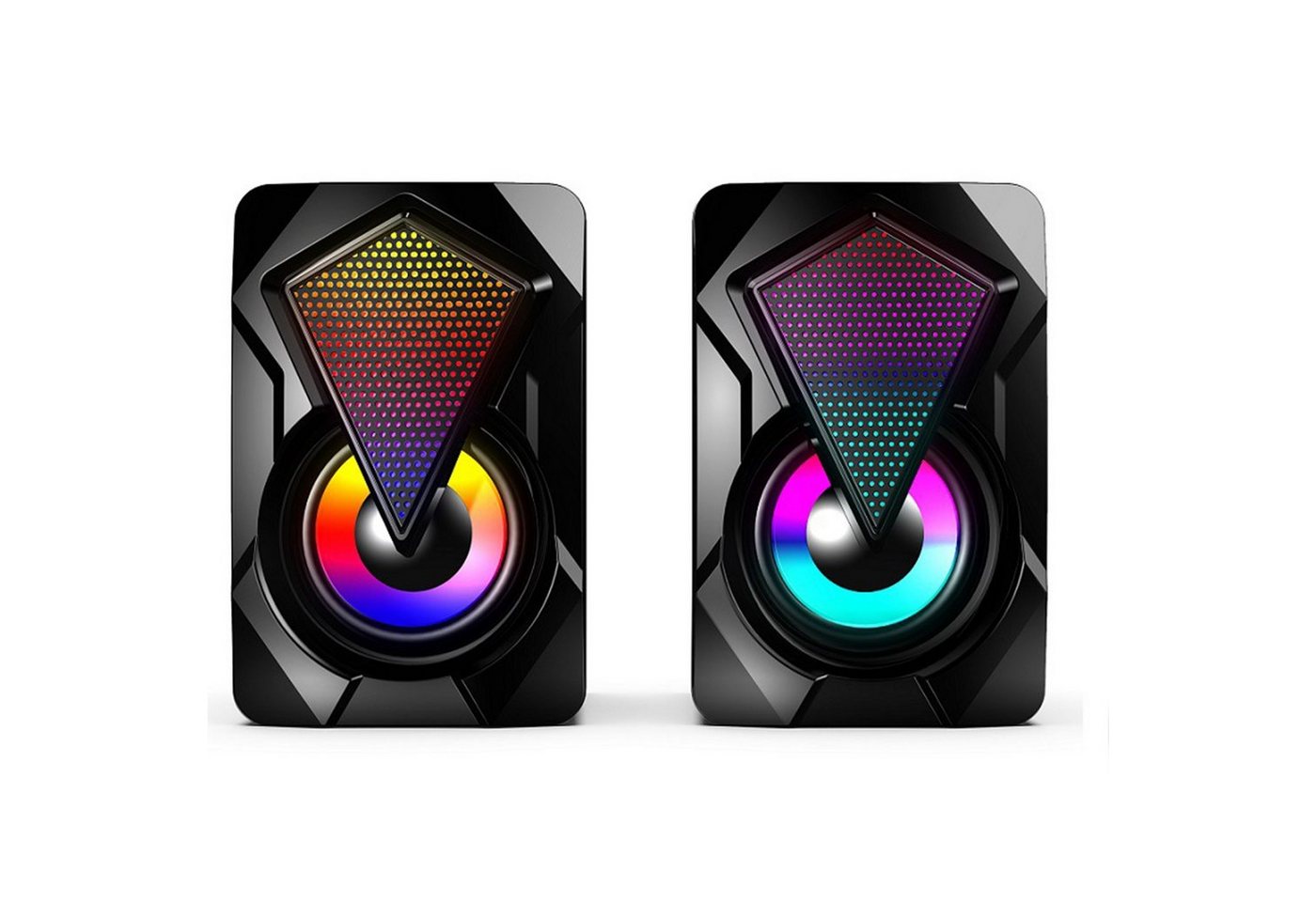 Diida RGB-Lautsprecher,Lautsprecher für Gaming,2 Lautsprecher,usb Lautsprecher von Diida