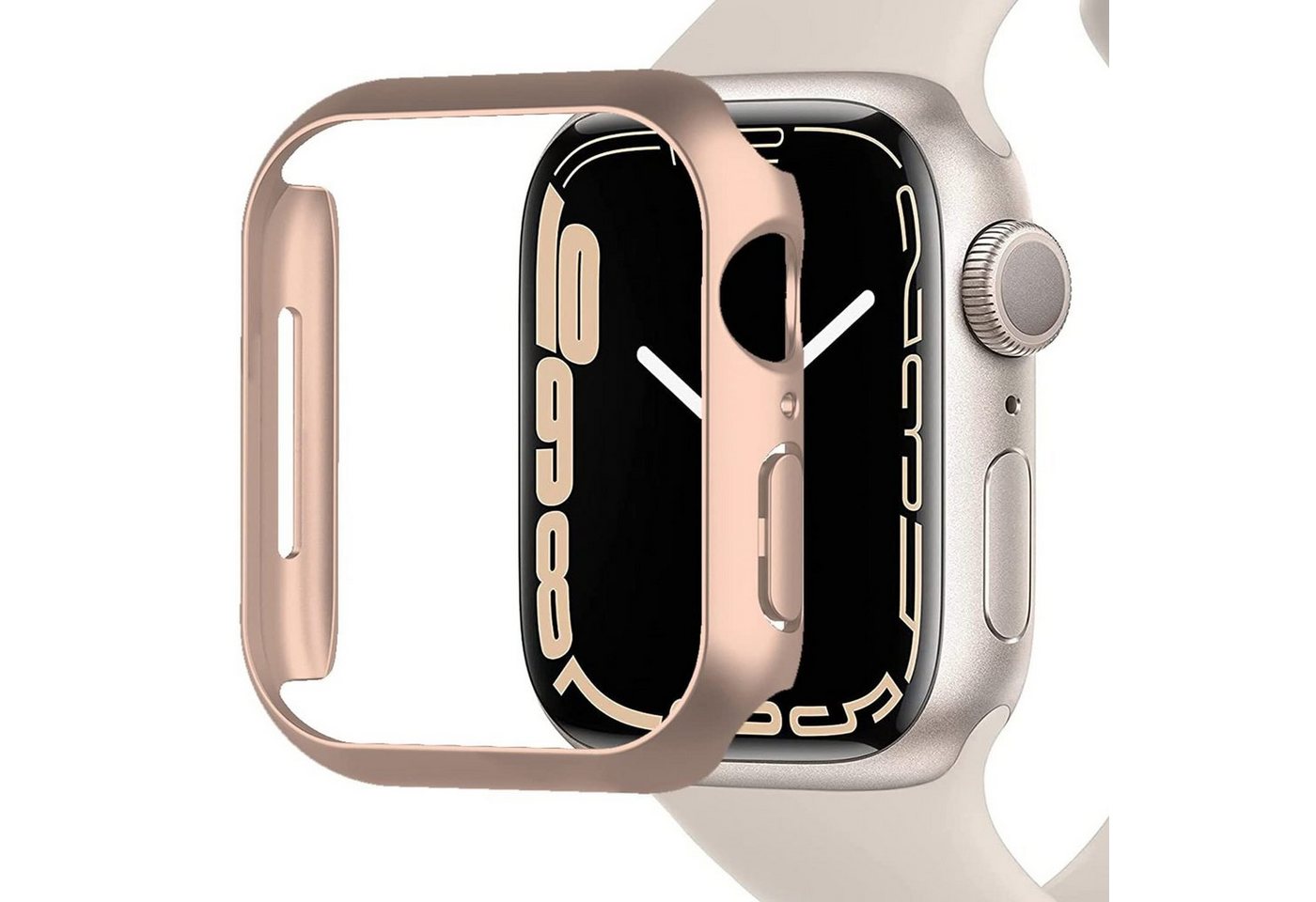 Diida Smartwatch-Hülle Schutzhülle für Apple Watch Series1-7,40-45mm,Mit gehärteter Folie von Diida
