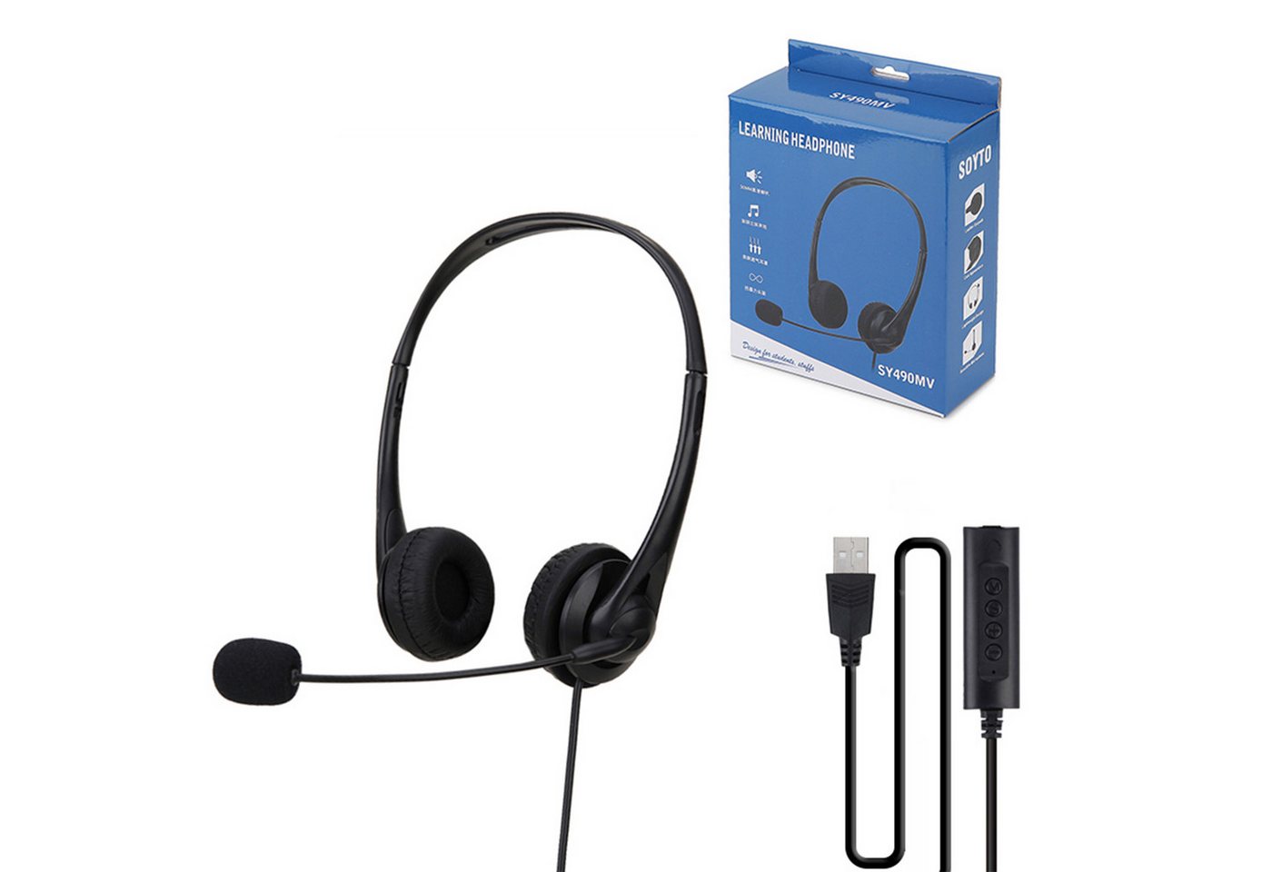 Diida USB-Headset,kabelgebundenes Headset,Business-Headset für Studenten Kopfhörer von Diida