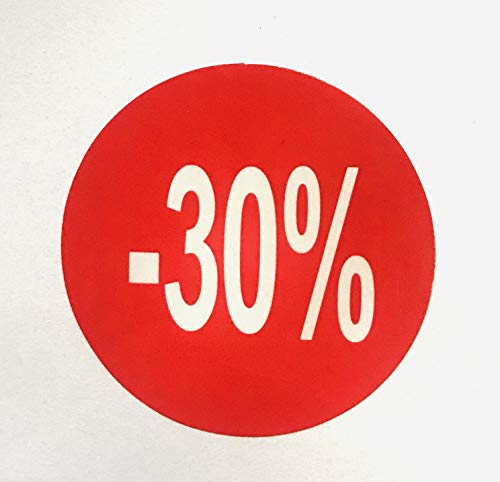 DiiliHiiri — 30% Verkaufsaufkleber Runde Rote Preissticker 35mm Rolle mit 1000 Stück — Preisschilder für Verkäufe Sonderangebotsaufkleber Rabattierte Artikel Aufkleber Schnäppchenpreisaufkleber DiiliHiiri — 30% Verkaufsaufkleber Runde Rote Preissticker 35mm Rolle mit 1000 Stück — Preisschilder für Verkäufe Sonderangebotsaufkleber Rabattierte Artikel Aufkleber Schnäppchenpreisaufkleber von DiiliHiiri