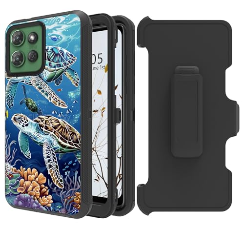 Dikoer Gürtelclip-Holster-Schutzhülle für Motorola Moto G Power 5G 2025, 17,3 cm (6,8 Zoll), mit 360 Grad drehbarem Ständer, Rundumschutz, stoßfest, Ständer, robuste Schutzhülle für Damen und Herren von Dikoer