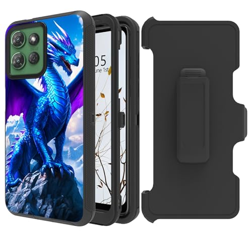 Dikoer Gürtelclip-Holster-Schutzhülle für Motorola Moto G Stylus 5G 2025, mit 360 Grad drehbarem Ständer, Rundumschutz, stoßfest, Ständer, robuste Schutzhülle für Damen und Herren, Blau Dikoer Gürtelclip-Holster-Schutzhülle für Motorola Moto G Stylus 5G 2025, mit 360 Grad drehbarem Ständer, Rundumschutz, stoßfest, Ständer, robuste Schutzhülle für Damen und Herren, Blau von Dikoer