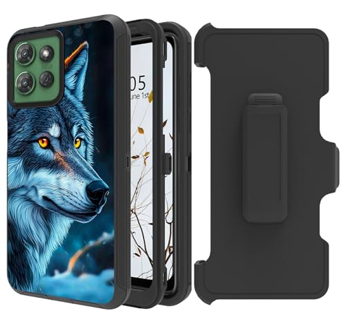 Dikoer Gürtelclip-Holster-Schutzhülle für Motorola Moto G Stylus 5G 2025, mit 360 Grad drehbarem Ständer, Rundumschutz, stoßfest, Ständer, robuste Schutzhülle für Damen und Herren, grauer Wolf Dikoer Gürtelclip-Holster-Schutzhülle für Motorola Moto G Stylus 5G 2025, mit 360 Grad drehbarem Ständer, Rundumschutz, stoßfest, Ständer, robuste Schutzhülle für Damen und Herren, grauer Wolf von Dikoer